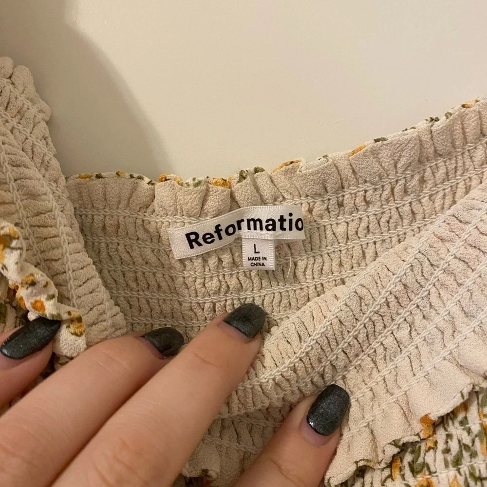 Reformation Pinto Blouse Yellow Floral
